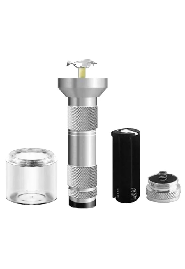 Electric Aluminium Grinder Silver - Image 2